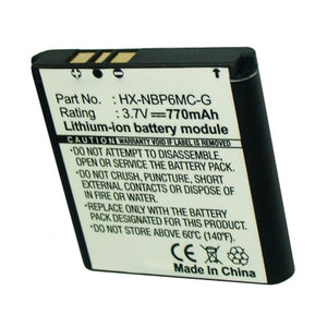 Batteries N Accessories BNA-WB-L12440 GPS Battery - Li-ion, 3.7V, 770mAh, Ultra High Capacity - Replacement for i-Blue HX-NBP6MC-G Battery