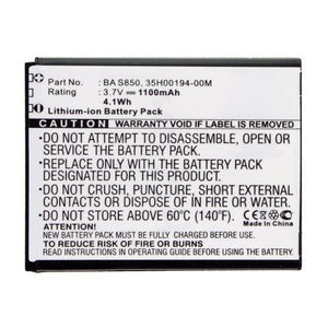 Batteries N Accessories BNA-WB-L15626 Cell Phone Battery - Li-ion, 3.7V, 1100mAh, Ultra High Capacity - Replacement for HTC 35H00194-00M Battery