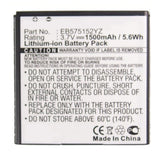 Batteries N Accessories BNA-WB-L13079 Cell Phone Battery - Li-ion, 3.7V, 1500mAh, Ultra High Capacity - Replacement for Samsung EB575152YZ Battery