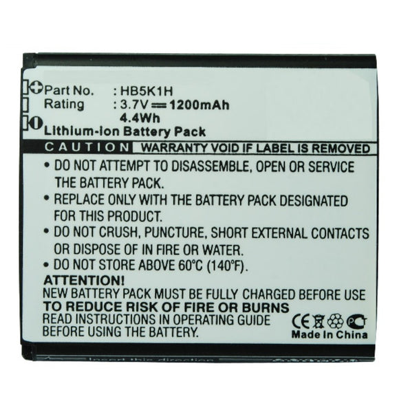 Batteries N Accessories BNA-WB-L3113 Cell Phone Battery - Li-Ion, 3.7V, 1200 mAh, Ultra High Capacity Battery - Replacement for AT&T HB5K1H Battery