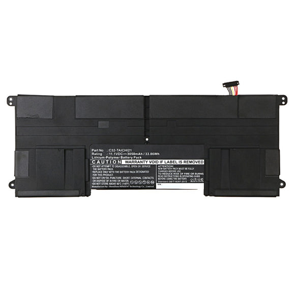 Batteries N Accessories BNA-WB-P10493 Laptop Battery - Li-Pol, 11.1V, 3050mAh, Ultra High Capacity - Replacement for Asus C32-TAICHI21 Battery
