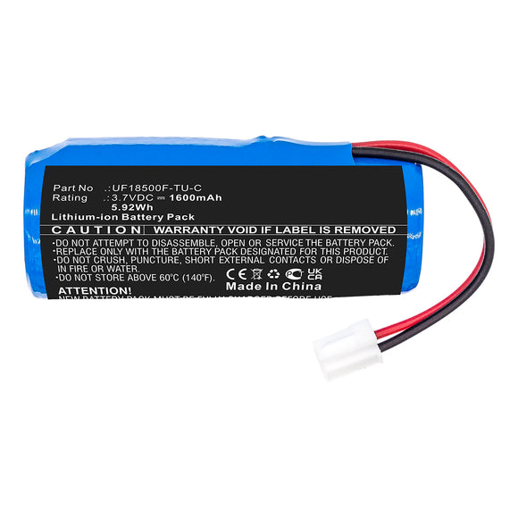 Batteries N Accessories BNA-WB-L16199 Personal Care Battery - Li-ion, 3.7V, 1600mAh, Ultra High Capacity - Replacement for Hitachi UF18500F-TU-C Battery