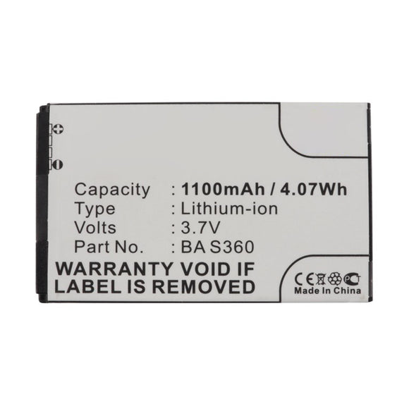 Batteries N Accessories BNA-WB-L15632 Cell Phone Battery - Li-ion, 3.7V, 1100mAh, Ultra High Capacity - Replacement for HTC 35H00125-04M Battery
