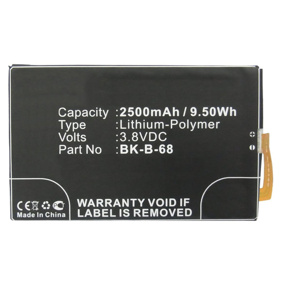 Batteries N Accessories BNA-WB-P3130 Cell Phone Battery - Li-Pol, 3.8V, 2500 mAh, Ultra High Capacity Battery - Replacement for BBK BK-B-68 Battery