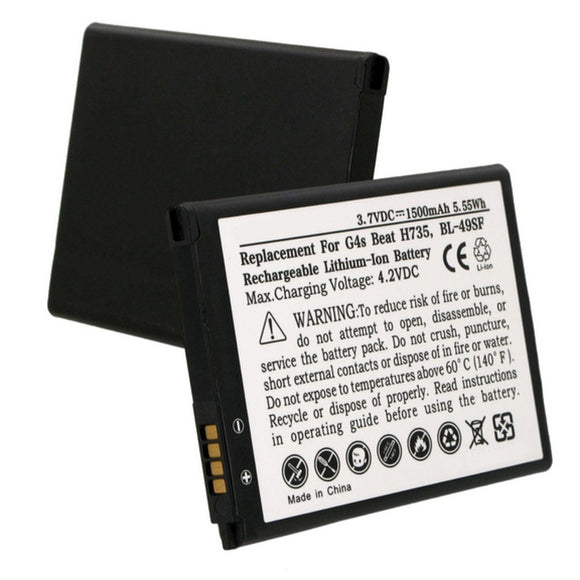 Batteries N Accessories BNA-WB-BLI-1442-1.5 Cell Phone Battery - Li-Ion, 3.7V, 1500 mAh, Ultra High Capacity Battery - Replacement for LG BL-49SF Battery