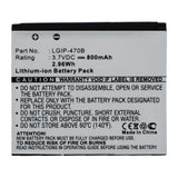 Batteries N Accessories BNA-WB-L13963 Cell Phone Battery - Li-ion, 3.7V, 800mAh, Ultra High Capacity - Replacement for LG SBPL0085801 Battery