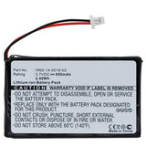 Batteries N Accessories BNA-WB-L8627 PDA Battery - Li-ion, 3.7V, 650mAh, Ultra High Capacity Battery - Replacement for Palm HND-14-0019-02 Battery
