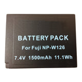 Batteries N Accessories BNA-WB-NPW126 Digital Camera Battery - Li-Ion, 7.4V, 1500 mAh, Ultra High Capacity Battery - Replacement for Fuji NP-W126 Battery