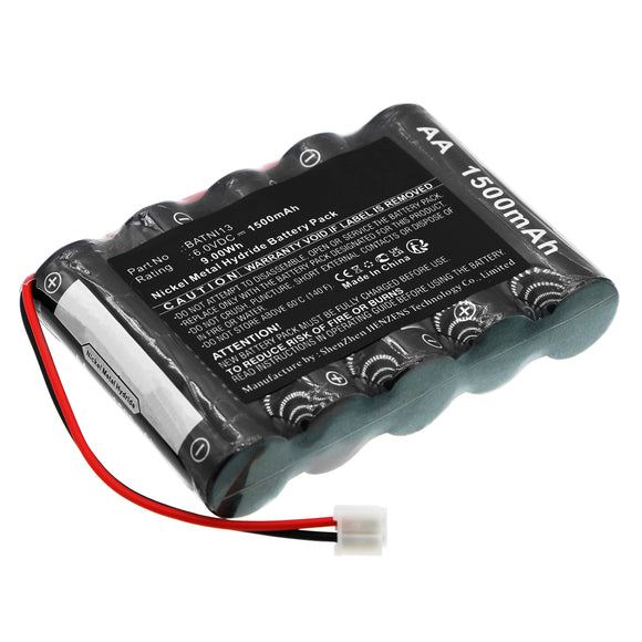 Batteries N Accessories BNA-WB-H18882 Alarm System Battery - Ni-MH, 6V, 1500mAh, Ultra High Capacity - Replacement for Daitem BATNI13 Battery
