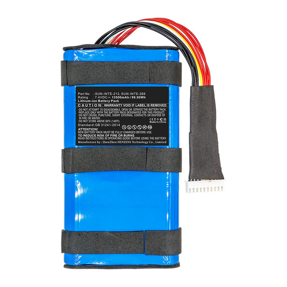 Batteries N Accessories BNA-WB-L12813 Speaker Battery - Li-ion, 7.4V, 13500mAh, Ultra High Capacity - Replacement for JBL SUN-INTE-213 Battery