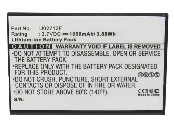 Batteries N Accessories BNA-WB-L8835-PL Player Battery - Li-ion, 3.7V, 1050mAh, Ultra High Capacity - Replacement for Creative J02712F Battery