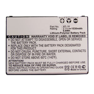 Batteries N Accessories BNA-WB-P14599 Cell Phone Battery - Li-Pol, 3.7V, 1530mAh, Ultra High Capacity - Replacement for MWG XP-16 Battery