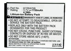 Batteries N Accessories BNA-WB-L3793 Cell Phone Battery - Li-ion, 3.7, 1150mAh, Ultra High Capacity Battery - Replacement for HTC 35H00168-02M, BH98100, BTR6425 Battery