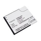 Batteries N Accessories BNA-WB-L12218 Cell Phone Battery - Li-ion, 3.8V, 1550mAh, Ultra High Capacity - Replacement for LAVA 1ICP4/39/51/57 1S1P Battery