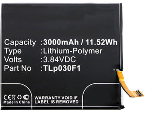 Batteries N Accessories BNA-WB-P3045 Cell Phone Battery - Li-Pol, 3.84V, 3000 mAh, Ultra High Capacity Battery - Replacement for Alcatel DT60BATT Battery