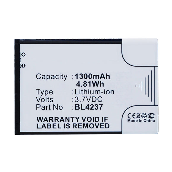 Batteries N Accessories BNA-WB-L11336 Cell Phone Battery - Li-ion, 3.7V, 1300mAh, Ultra High Capacity - Replacement for Fly BL4237 Battery