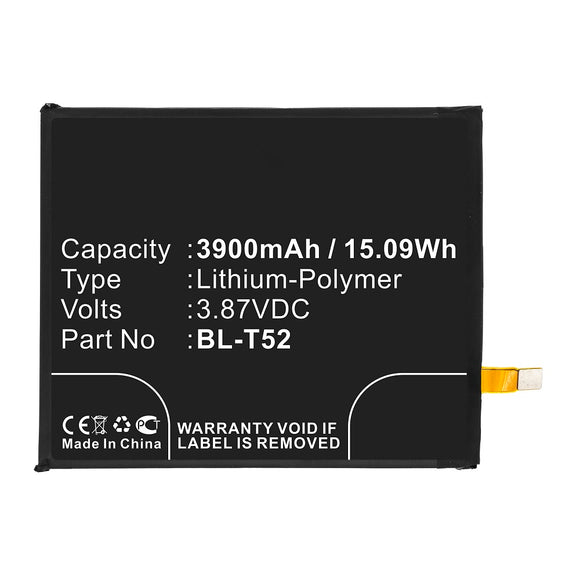 Batteries N Accessories BNA-WB-P12367 Cell Phone Battery - Li-Pol, 3.87V, 3900mAh, Ultra High Capacity - Replacement for LG BL-T52 Battery