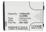 Batteries N Accessories BNA-WB-L11177 Cell Phone Battery - Li-ion, 3.7V, 1150mAh, Ultra High Capacity - Replacement for Emporia AK-V88 Battery