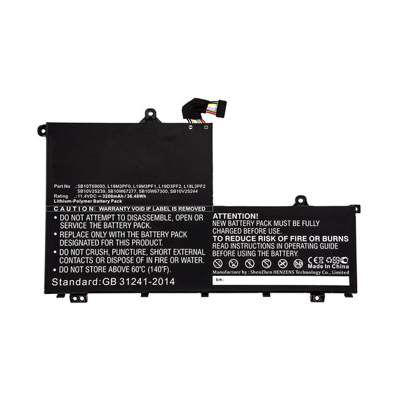 Batteries N Accessories BNA-WB-P12607 Laptop Battery - Li-Pol, 11.4V, 3200mAh, Ultra High Capacity - Replacement for Lenovo L18L3PF2 Battery