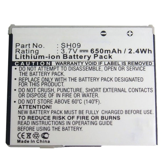 Batteries N Accessories BNA-WB-L13188 Cell Phone Battery - Li-ion, 3.7V, 650mAh, Ultra High Capacity - Replacement for Sharp SH09 Battery