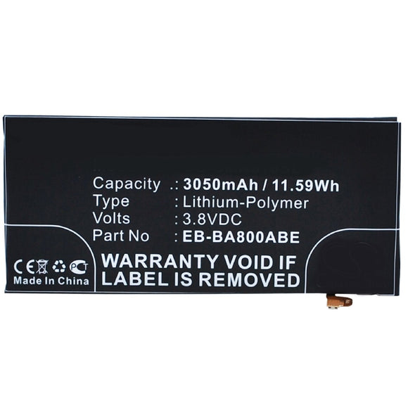 Batteries N Accessories BNA-WB-P3575 Cell Phone Battery - Li-Pol, 3.8V, 3050 mAh, Ultra High Capacity Battery - Replacement for Samsung EB-BA800ABE Battery