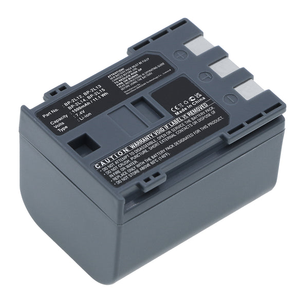 Batteries N Accessories BNA-WB-BP2L12 Camcorder Battery - li-ion, 7.4V, 1500 mAh, Ultra High Capacity Battery - Replacement for Canon BP-2L12 Battery