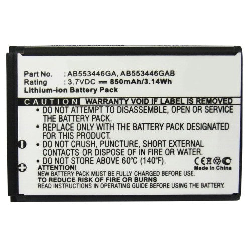 Batteries N Accessories BNA-WB-L3954 Cell Phone Battery - Li-ion, 3.7, 850mAh, Ultra High Capacity Battery - Replacement for Samsung AB553446GA Battery