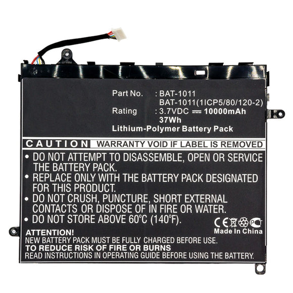 Batteries N Accessories BNA-WB-P11075 Tablet Battery - Li-Pol, 3.7V, 10000mAh, Ultra High Capacity - Replacement for Acer BAT-1011 Battery