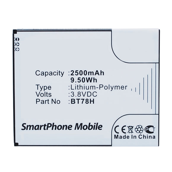 Batteries N Accessories BNA-WB-P14040 Cell Phone Battery - Li-Pol, 3.8V, 2500mAh, Ultra High Capacity - Replacement for ZOPO BT78H Battery