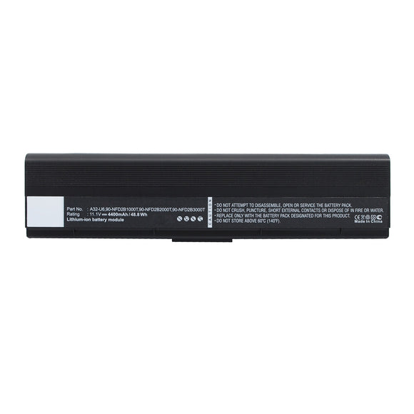 Batteries N Accessories BNA-WB-L15911 Laptop Battery - Li-ion, 11.1V, 4400mAh, Ultra High Capacity - Replacement for Asus A32-U6 Battery
