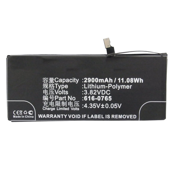 Batteries N Accessories BNA-WB-P9484 Cell Phone Battery - Li-Pol, 3.82V, 2900mAh, Ultra High Capacity - Replacement for Apple 616-0765 Battery