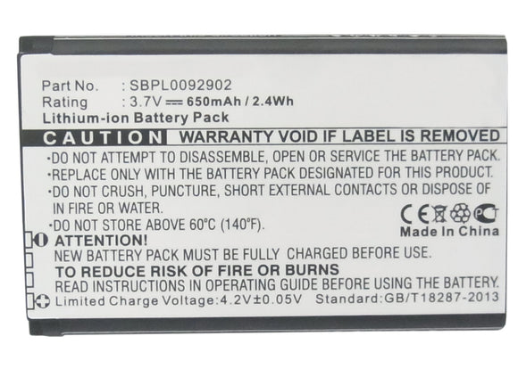 Batteries N Accessories BNA-WB-L3422 Cell Phone Battery - Li-Ion, 3.7V, 650 mAh, Ultra High Capacity Battery - Replacement for LG LGIP-330GP Battery