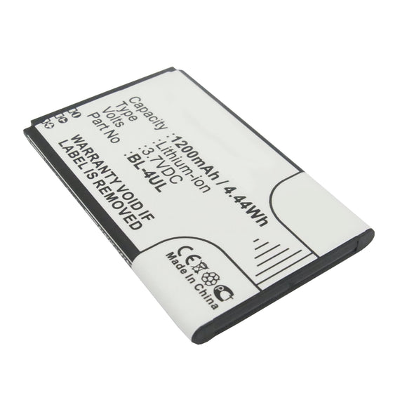 Batteries N Accessories BNA-WB-L8364 Cell Phone Battery - Li-ion, 3.7V, 1200mAh, Ultra High Capacity Battery - Replacement for Nokia BL-4UL Battery