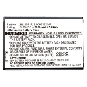 Batteries N Accessories BNA-WB-L3871 Cell Phone Battery - Li-ion, 3.85, 2200mAh, Ultra High Capacity Battery - Replacement for LG BL-45F1F Battery