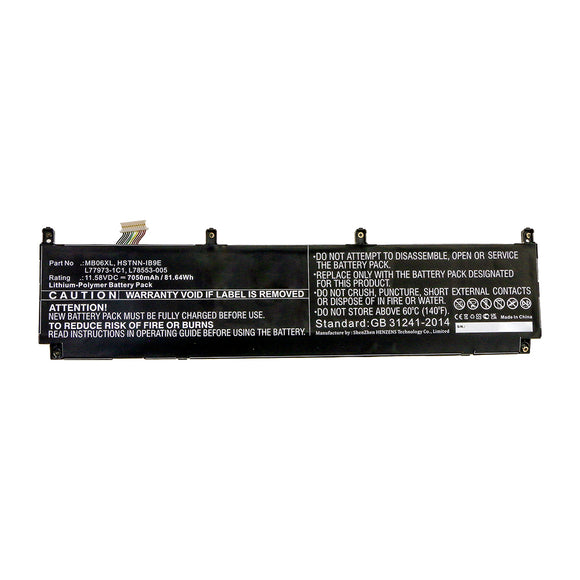 Batteries N Accessories BNA-WB-P16069 Laptop Battery - Li-Pol, 11.58V, 7050mAh, Ultra High Capacity - Replacement for HP MB06XL Battery