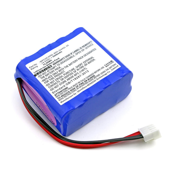 Batteries N Accessories BNA-WB-L10866 Medical Battery - Li-ion, 14.4V, 5200mAh, Ultra High Capacity - Replacement for CONTEC WP-18650-14.4-4400 Battery