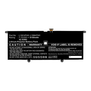 Batteries N Accessories BNA-WB-P16622 Laptop Battery - Li-Pol, 7.72V, 8150mAh, Ultra High Capacity - Replacement for Lenovo L19C4PH0 Battery