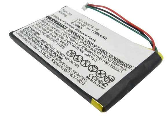 Batteries N Accessories BNA-WB-P4147 GPS Battery - Li-Pol, 3.7V, 1250 mAh, Ultra High Capacity Battery - Replacement for Garmin 361-00019-14 Battery