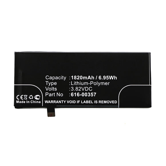 Batteries N Accessories BNA-WB-P12140 Cell Phone Battery - Li-Pol, 3.82V, 1820mAh, Ultra High Capacity - Replacement for Apple 616-00357 Battery