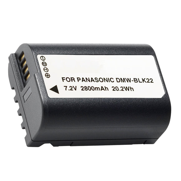 Batteries N Accessories BNA-WB-L14956 Digital Camera Battery - Li-ion, 7.2V, 2800mAh, Ultra High Capacity - Replacement for Panasonic DMW-BLK22, DMW-BLK22GK Battery