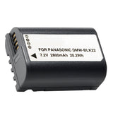 Batteries N Accessories BNA-WB-L14956 Digital Camera Battery - Li-ion, 7.2V, 2800mAh, Ultra High Capacity - Replacement for Panasonic DMW-BLK22, DMW-BLK22GK Battery