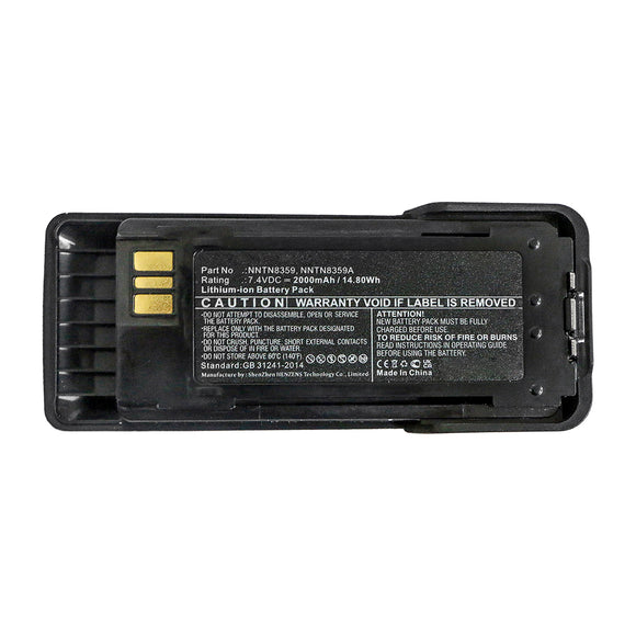 Batteries N Accessories BNA-WB-L14363 2-Way Radio Battery - Li-ion, 7.4V, 2000mAh, Ultra High Capacity - Replacement for Motorola NNTN8359 Battery