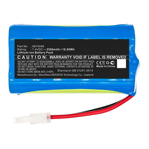 Batteries N Accessories BNA-WB-L13843 Vacuum Cleaner Battery - Li-ion, 7.4V, 2500mAh, Ultra High Capacity - Replacement for Severin Chill 4874048 Battery