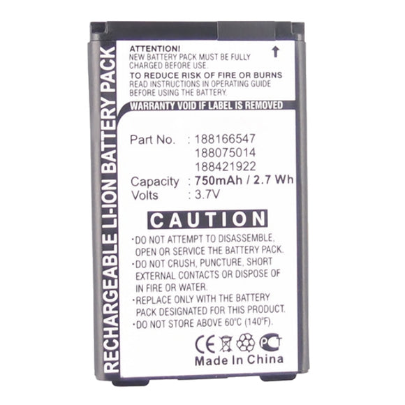 Batteries N Accessories BNA-WB-L16521 Cell Phone Battery - Li-ion, 3.7V, 750mAh, Ultra High Capacity - Replacement for Sagem SAKN-SN3 Battery