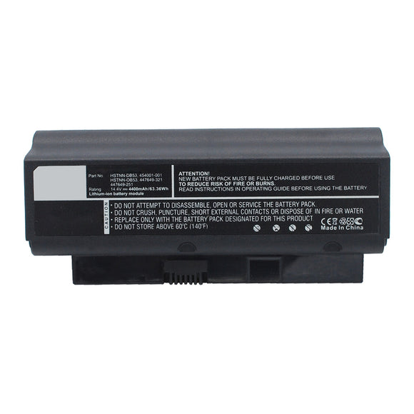 Batteries N Accessories BNA-WB-L16096 Laptop Battery - Li-ion, 14.4V, 4400mAh, Ultra High Capacity - Replacement for HP HSTNN-DB53 Battery
