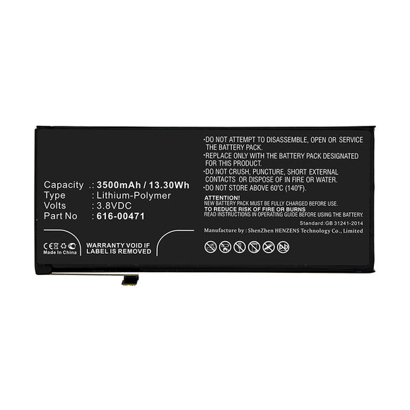 Batteries N Accessories BNA-WB-P12147 Cell Phone Battery - Li-Pol, 3.8V, 3500mAh, Ultra High Capacity - Replacement for Apple 616-00468 Battery