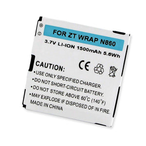 Batteries N Accessories BNA-WB-BLI-1237-1.5 Cell Phone Battery - Li-Ion, 3.7V, 1500 mAh, Ultra High Capacity Battery - Replacement for ZTE LI3712T42P3H374141 Battery