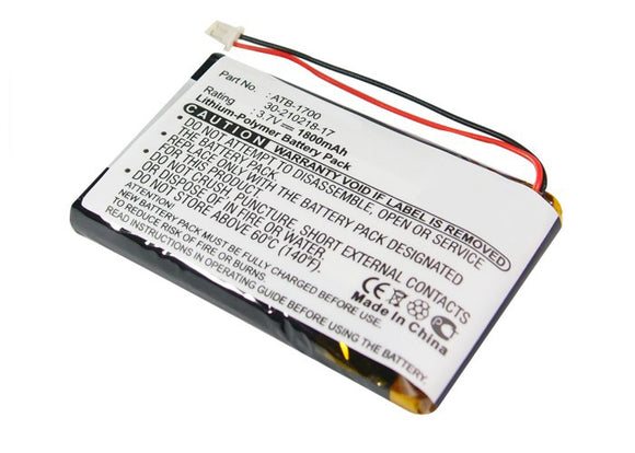 Batteries N Accessories BNA-WB-L9758 Remote Control Battery - Li-ion, 3.7V, 1800mAh, Ultra High Capacity - Replacement for RTI ATB-1700 Battery