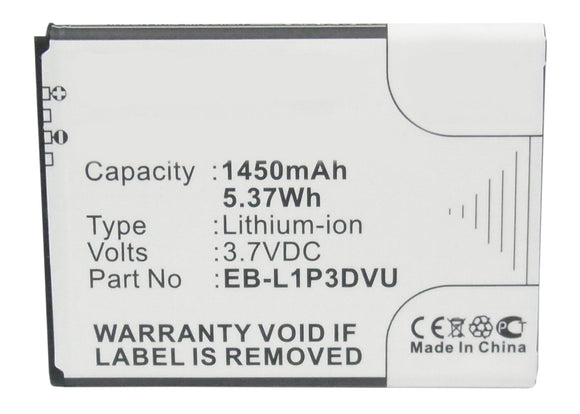 Batteries N Accessories BNA-WB-L3612 Cell Phone Battery - Li-Ion, 3.7V, 1450 mAh, Ultra High Capacity Battery - Replacement for Samsung EB-L1P3DVU Battery