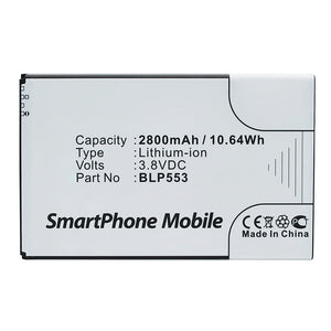 Batteries N Accessories BNA-WB-L14739 Cell Phone Battery - Li-ion, 3.8V, 2800mAh, Ultra High Capacity - Replacement for OPPO BLP553 Battery